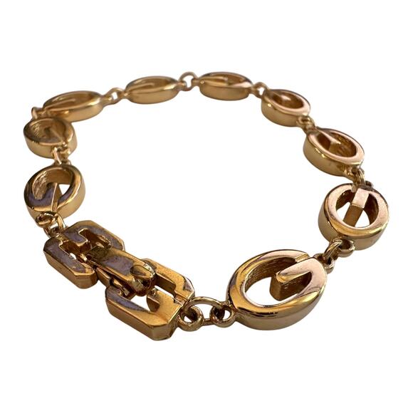Givenchy G Link Gold Plate Bracelet - Picture 10 of 16